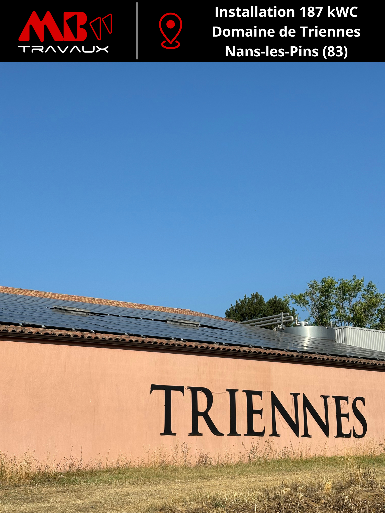 installation photovoltaïque à triennes dans le var